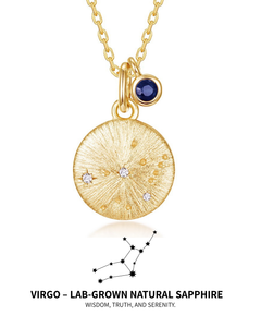 Zodiac Constellation Birthstone Necklace