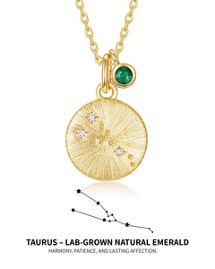 Zodiac Constellation Birthstone Necklace