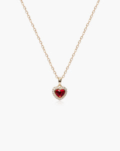 Feerique Fiery Heart-Shaped Necklace-AriaEcho Jewelry