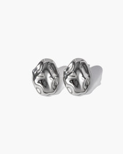 Timeless Silver Irregular Hammered Stud-AriaEcho jewelry