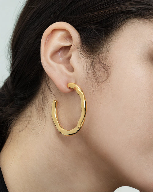 Timeless Hammered Hoops-AriaEcho Jewelry