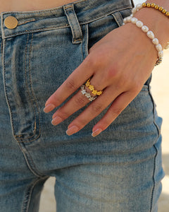 Timeless Silver Flower Open Ring-AriaEcho Jewelry