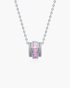 Éclatant Pink Circular Necklace-AriaEcho Jewelry