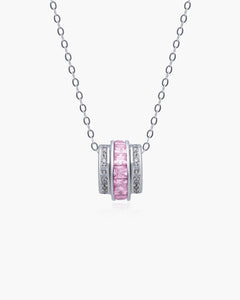 Éclatant Pink Circular Necklace-AriaEcho Jewelry