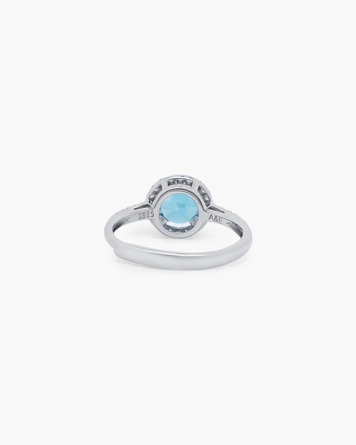 Éclatant Aquamarine Round Ring-AriaEcho Jewelry