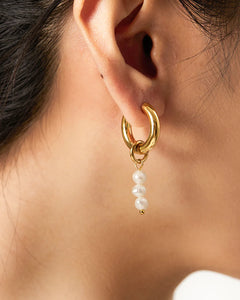 Timeless Pearl Hoop-AriaEcho Jewelry