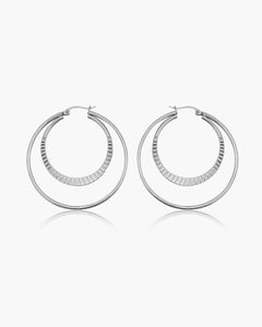 Timeless Silver Resonance Hoops-AriaEcho Jewelry