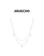 Double Layer Teardrop Moissanite Necklace