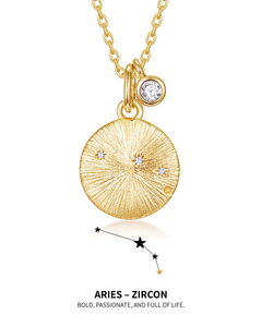 Zodiac Constellation Birthstone Necklace