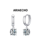 0.50ct Moissanite Drop Earrings in Sterling Silver
