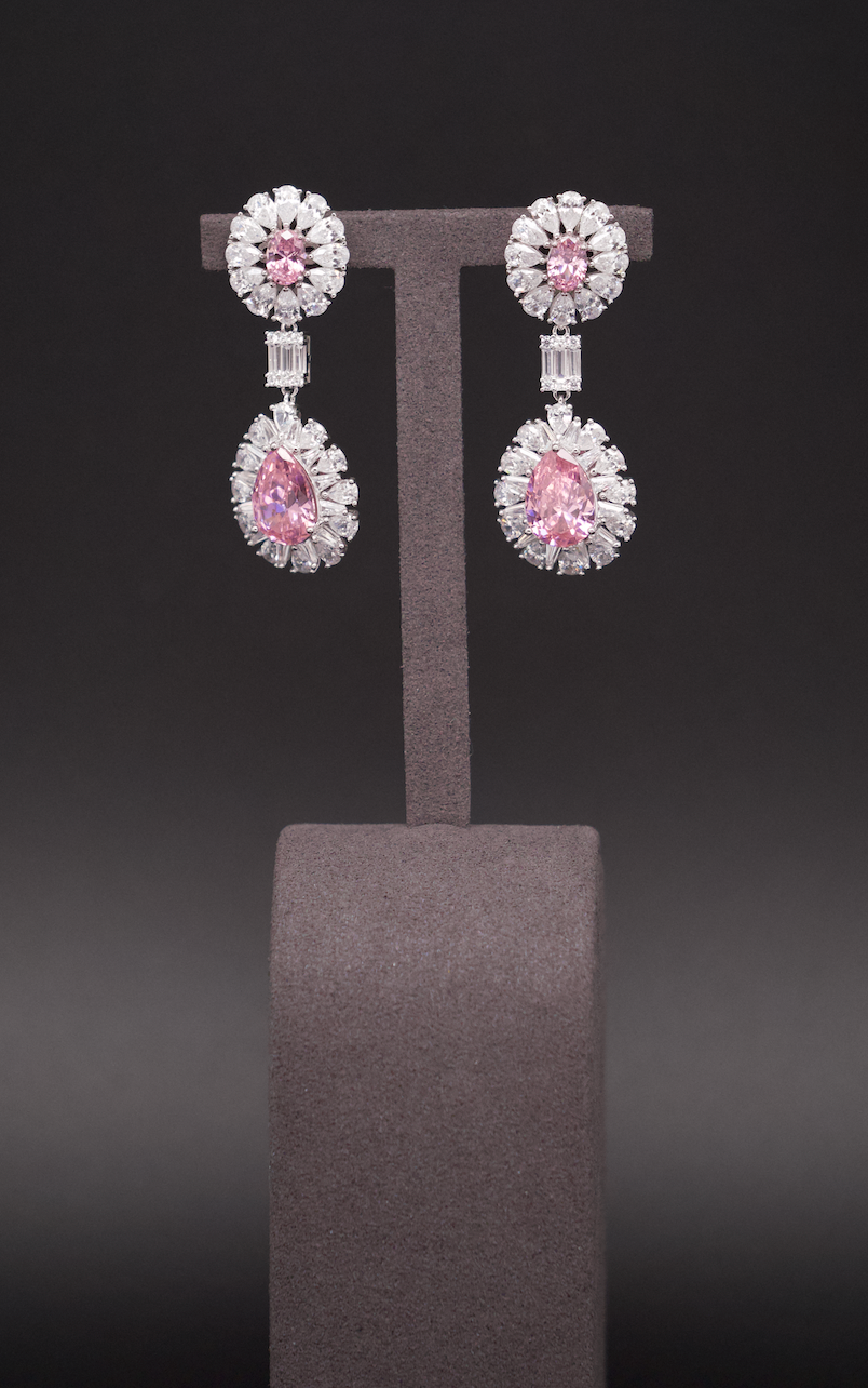 Éclatant Pink Drop Earrings