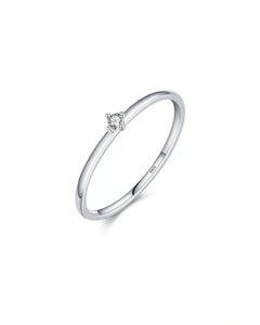 Dainty Moissanite Solitaire Ring