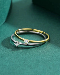 Dainty Moissanite Solitaire Ring