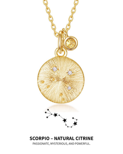 Zodiac Constellation Birthstone Necklace