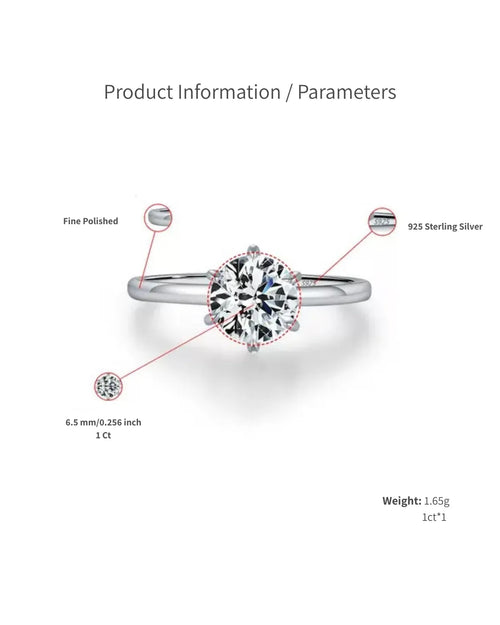 AriaEcho 1ct moissanite ring product parameters and details
