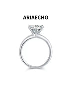 2ct Solitaire Moissanite Ring Front View – AriaEcho Jewelry