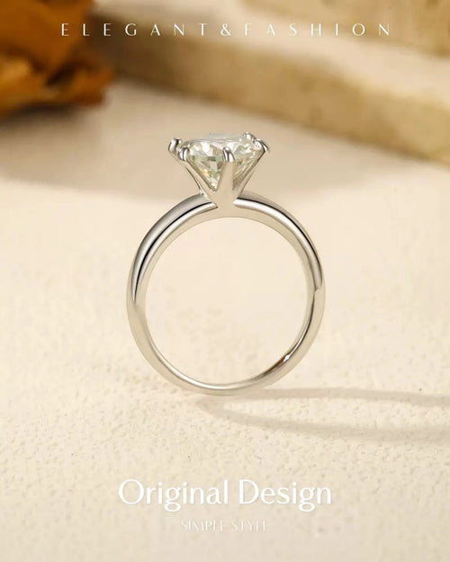 2ct Moissanite Engagement Style Ring – Close Up