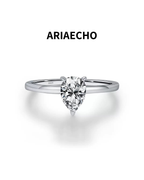 0.80ct Pear Cut Moissanite Ring