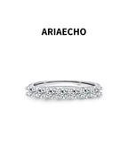 ARIAECHO Moissanite Eternity Band Ring 2.0mm front view