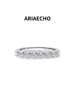 ARIAECHO Moissanite Eternity Band Ring 2.0mm front view