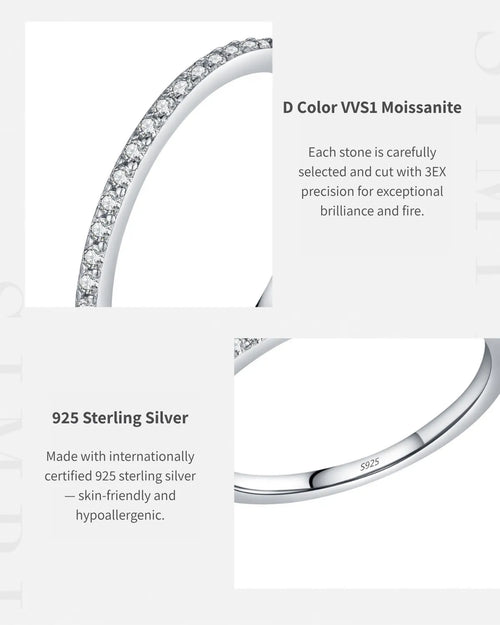 Close-up of moissanite pavé detail