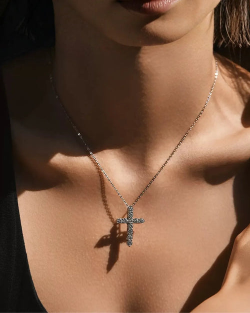 Minimalist Silver Cross Necklace – AriaEcho Jewelry