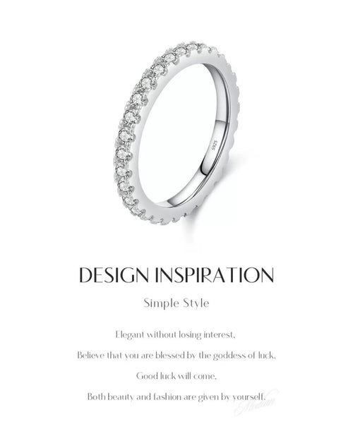 Original design moissanite eternity band minimalist