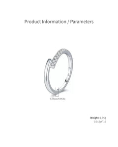 Product Parameters – Open Band Moissanite Ring