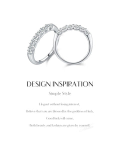 Six-Stone Moissanite Band Ring – design inspiration layout