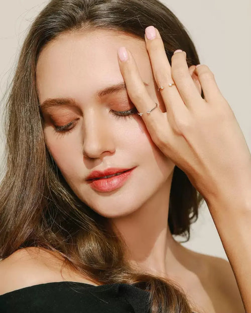 elegant moissanite open design ring