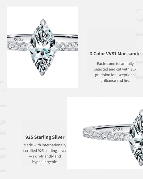 Marquise Solitaire Ring Side View