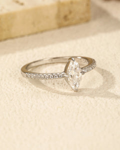 Marquise Cut Moissanite Solitaire Ring
