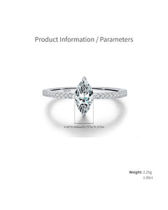 D Color VVS1 Marquise Moissanite Detail