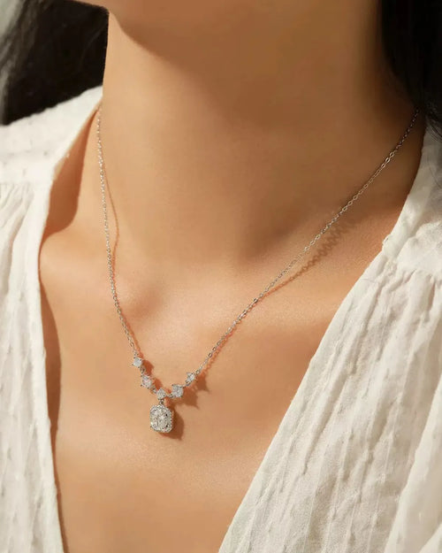 minimalist halo necklace design inspiration image