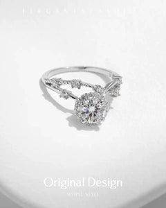 vintage moissanite ring original design display