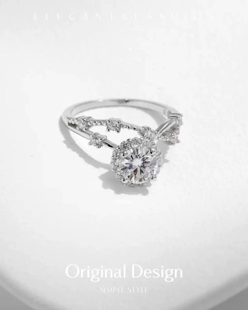 vintage moissanite ring original design display