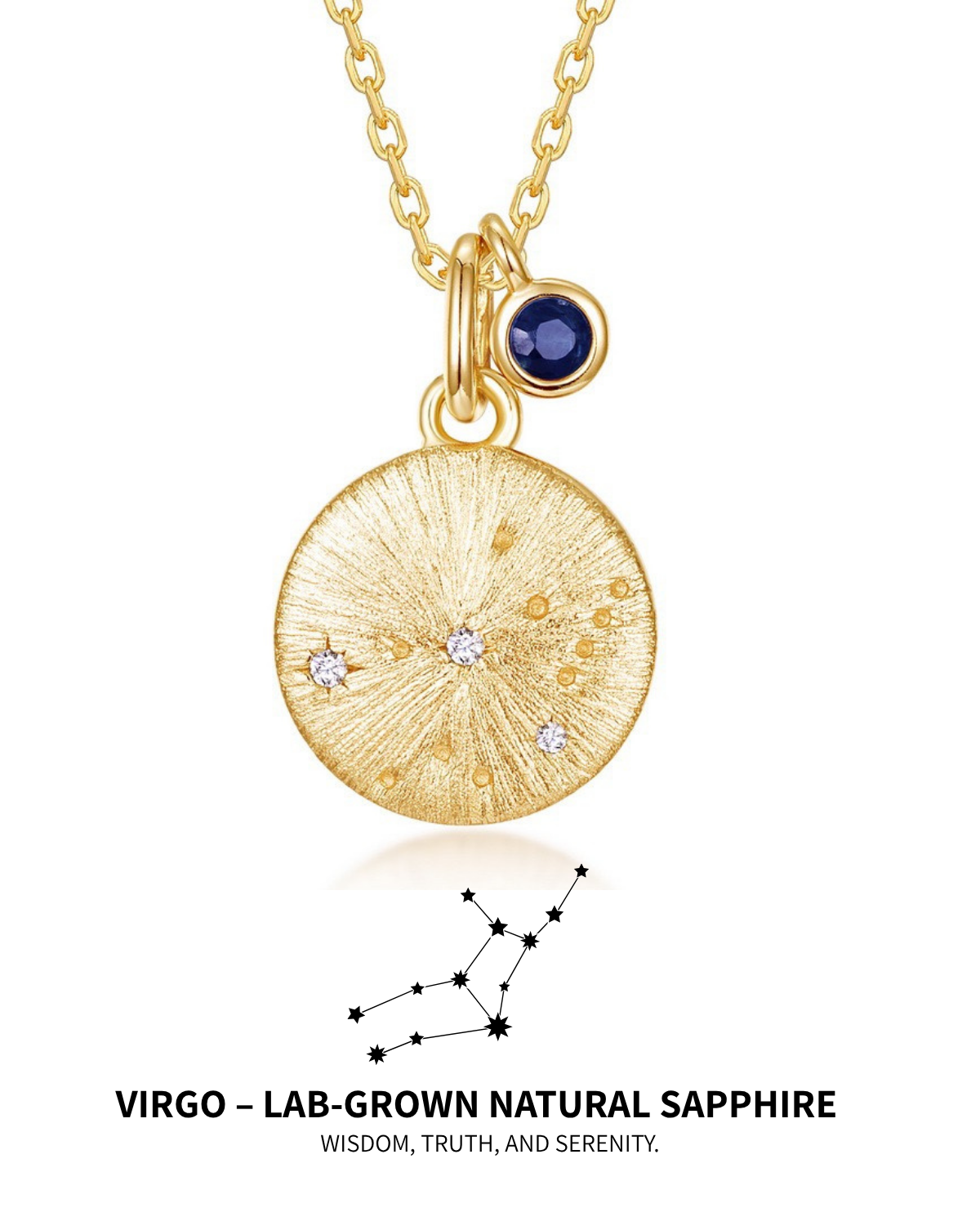 Zodiac Constellation Birthstone Necklace