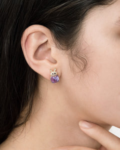 Féerique Purple Bunny Earrings- AriaEcho Jewelry