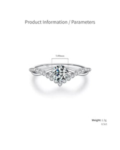 0.5ct moissanite v shaped ring, d color vvs1 moissanite ring, sterling silver engagement ring, delicate moissanite promise ring, halo v shape bridal ring, minimalist silver stacking ring, ariaecho moissanite jewelry
