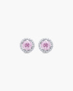 Éclatant Pink Round Studs-AriaEcho Jewelry