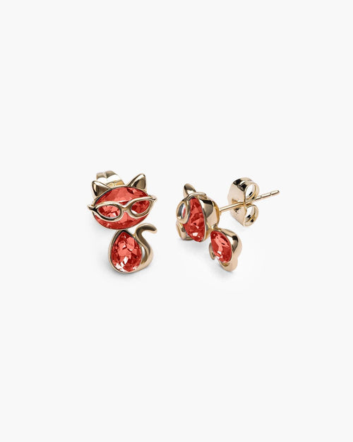 Feerique Sunset Red Cat Ear Stud - AriaEcho Jewelry