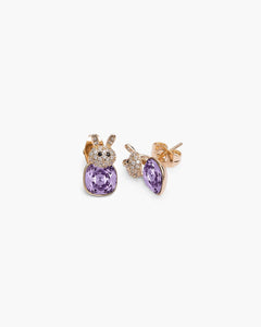 Féerique Purple Bunny Earrings- AriaEcho Jewelry