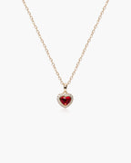 Feerique Fiery Heart-Shaped Necklace-AriaEcho Jewelry