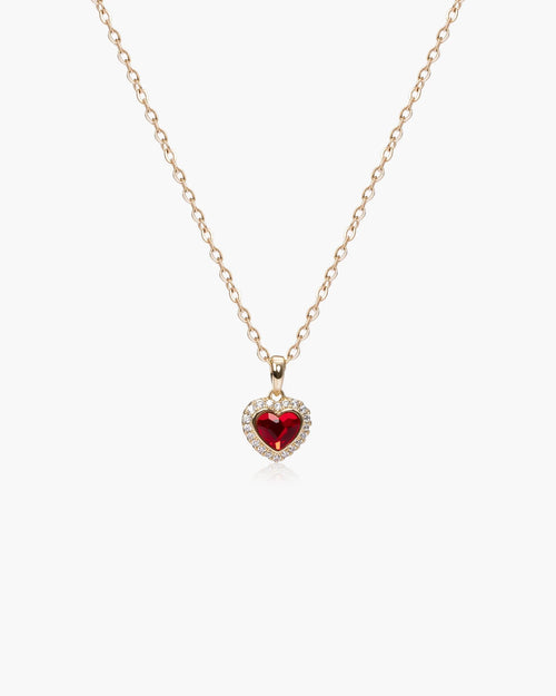 Feerique Fiery Heart-Shaped Necklace-AriaEcho Jewelry