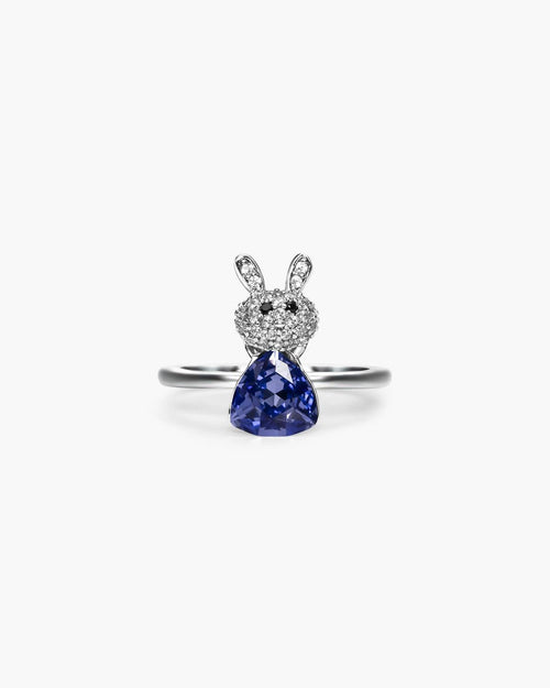 Féerique Dark Blue Bunny Ring- AriaEcho Jewelry