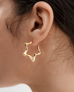 Timeless Star Hoops-AriaEcho Jewelry