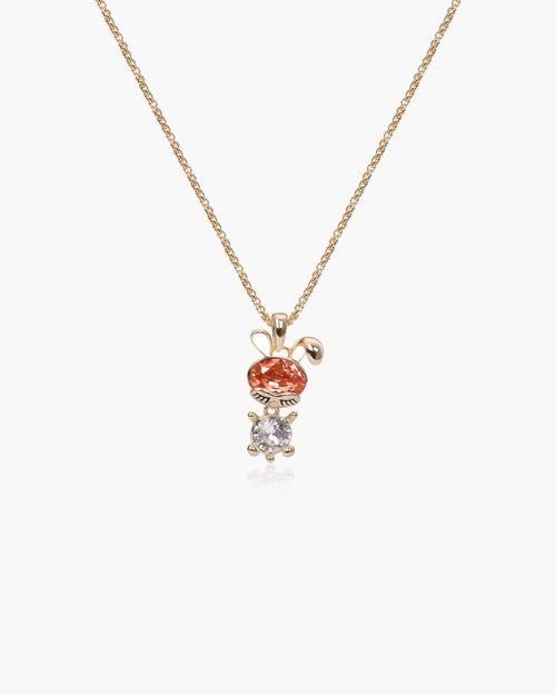 Feerique Red Crystal Bee Necklace - AriaEcho Jewelry