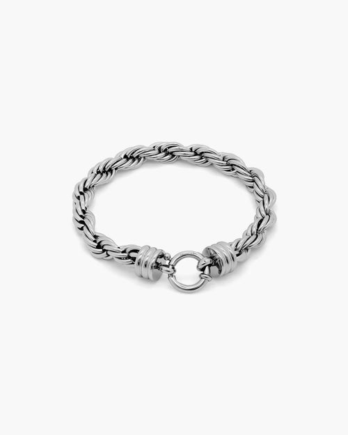 Pulsera trenzada de plata Timeless