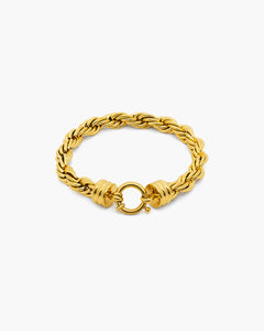 Pulsera trenzada de oro atemporal