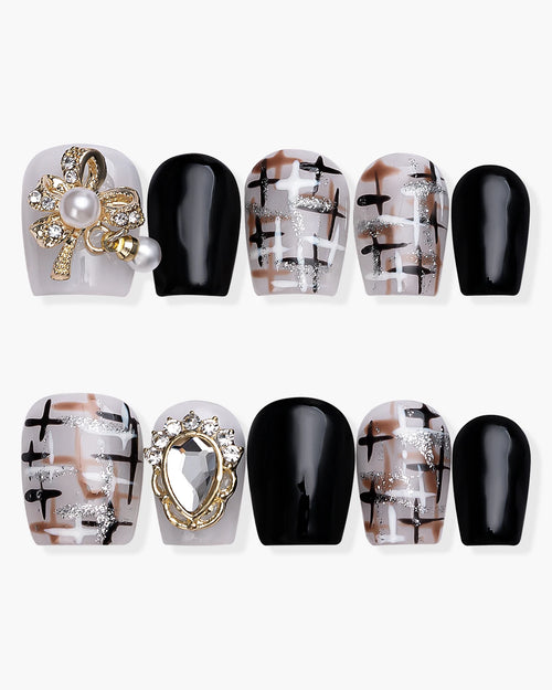 Short Chanel Style Nail-AriaEcho Jewelry